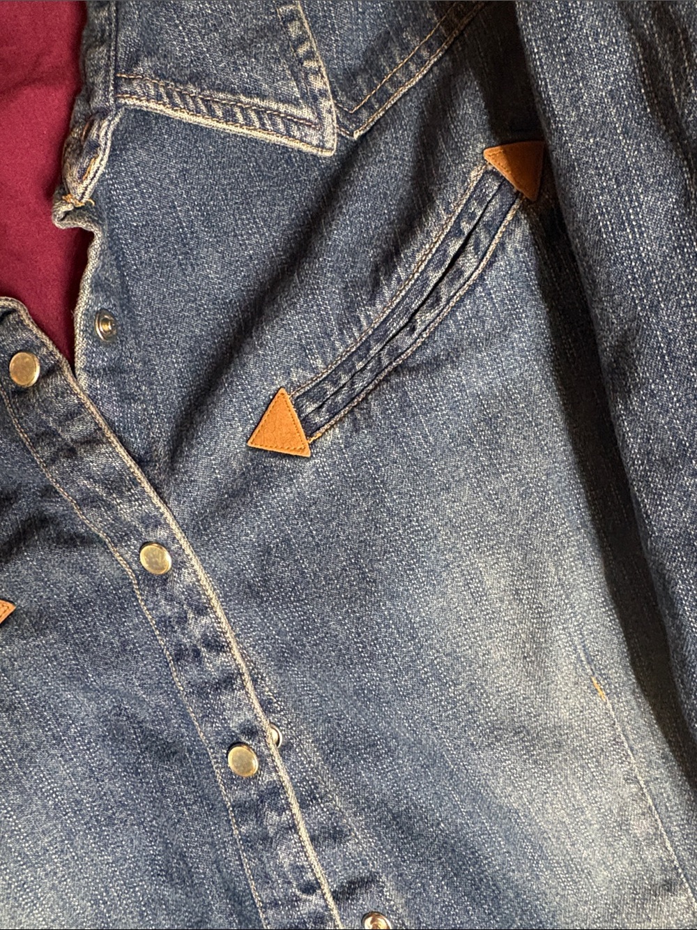Vintage Denim Route 66 Western Shirt Jacket - Blue - Picture 4 of 7